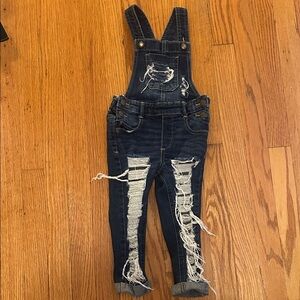 Old Navy Kids Denim Overalls - Blue and White